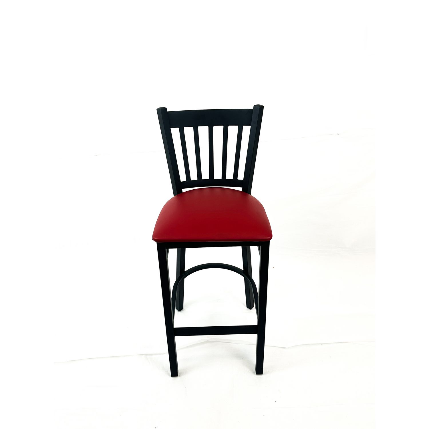 Cobra Series Barstool, Supports Up to 300 lb, 28.5" Seat Height, Burgundy Seat, Black Back, Black Base