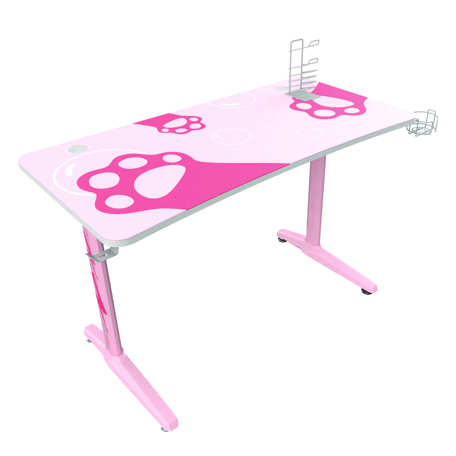 Cute Gaming Desk, 47" x 23.63" x 30.13", Pink