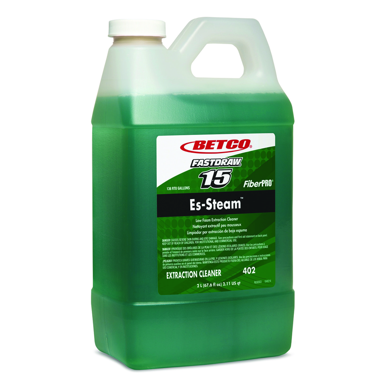 FiberPRO Es-Steam Carpet Cleaner, Country Fresh, 2 L Bottle, 4/Carton