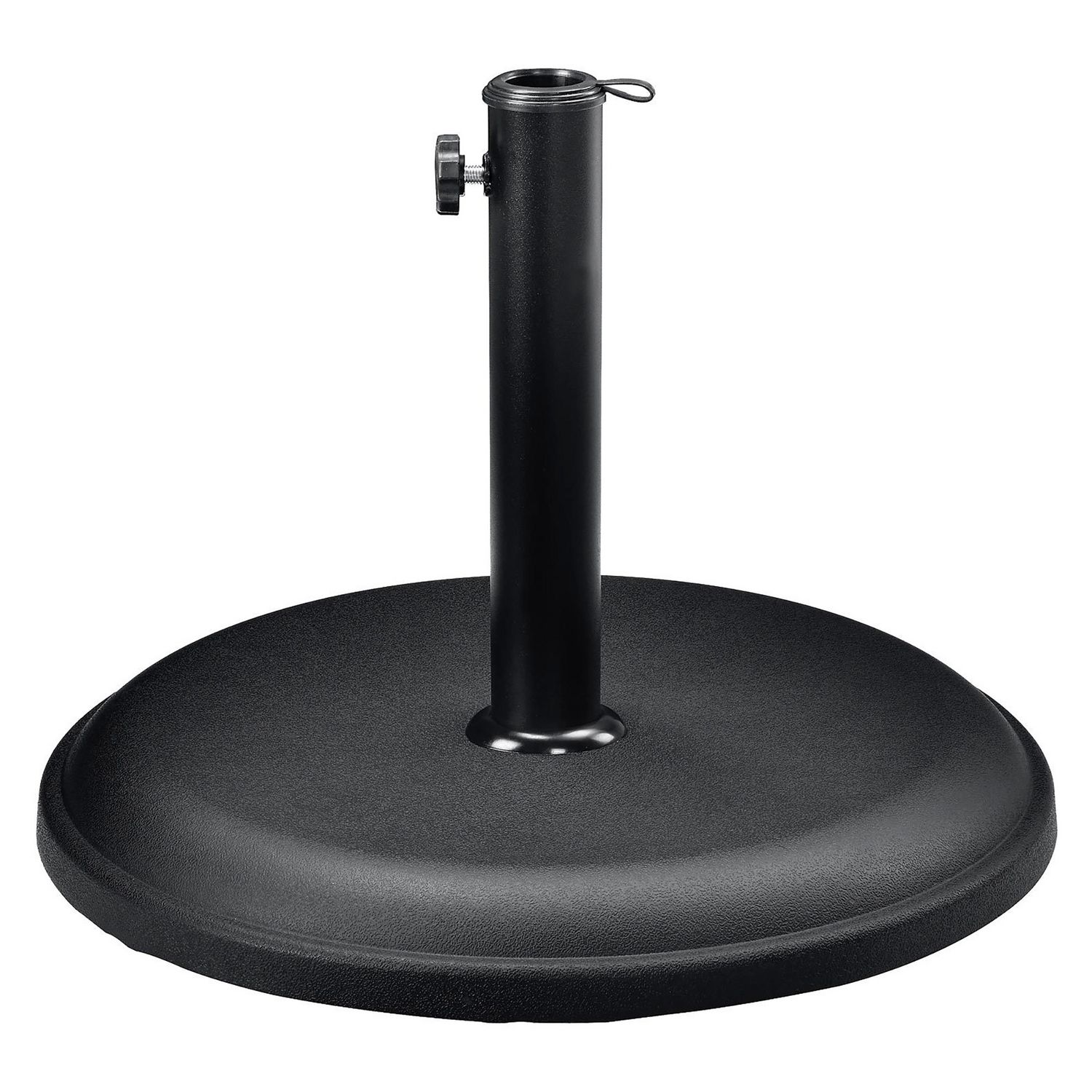 Umbrella Base, Round, Concrete, 33 lb Capacity, 18 x 18 x 13.5, Black