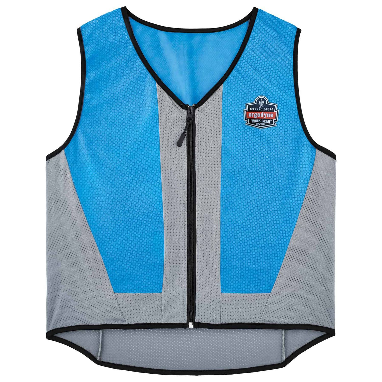 Chill-Its 6667 Wet Evaporative PVA Cooling Vest with Zipper, PVA, 5X-Large, Blue