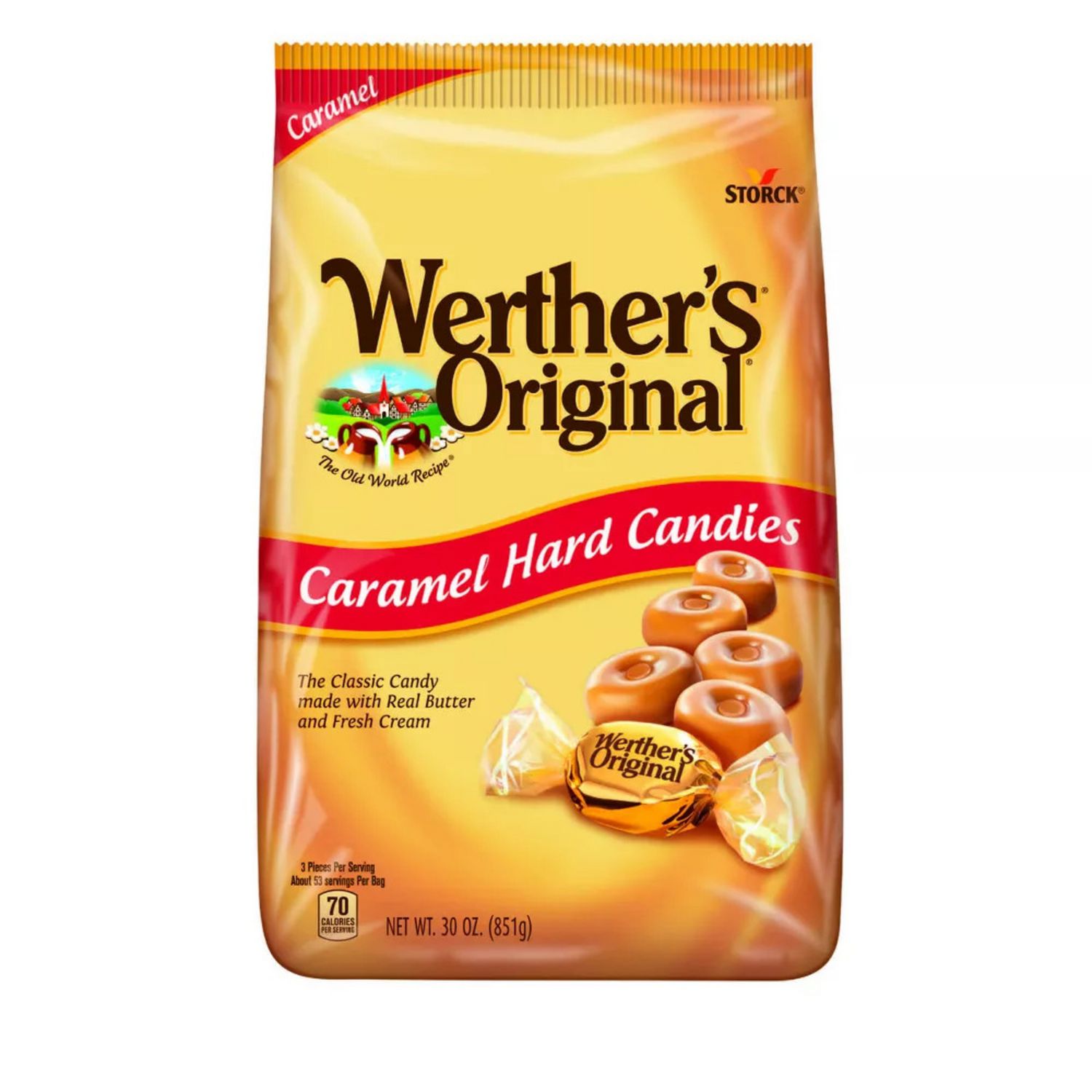 Original Hard Candies, Caramel, 30 oz Bag