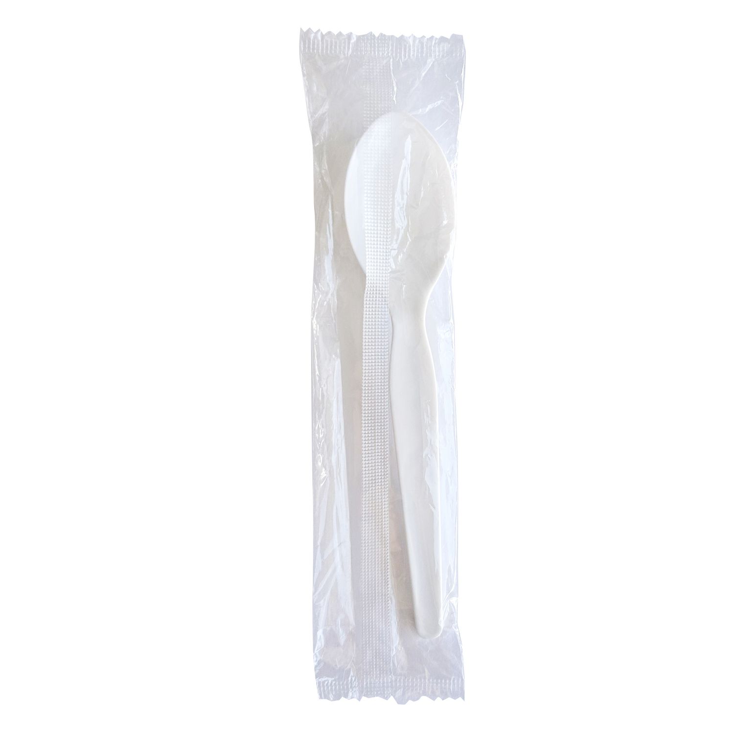 Heavyweight Wrapped Polystyrene Cutlery, Soup Spoon, White, 1,000/Carton