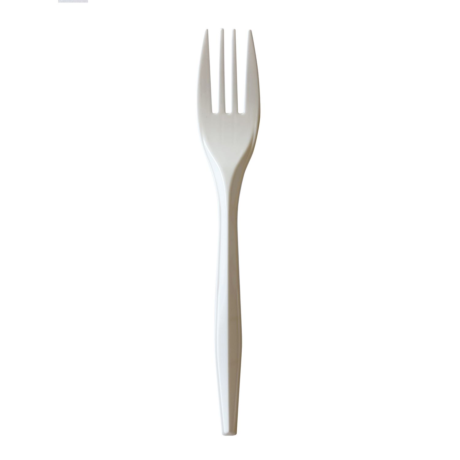 Mediumweight Polypropylene Cutlery, Fork, White, 1,000/Carton