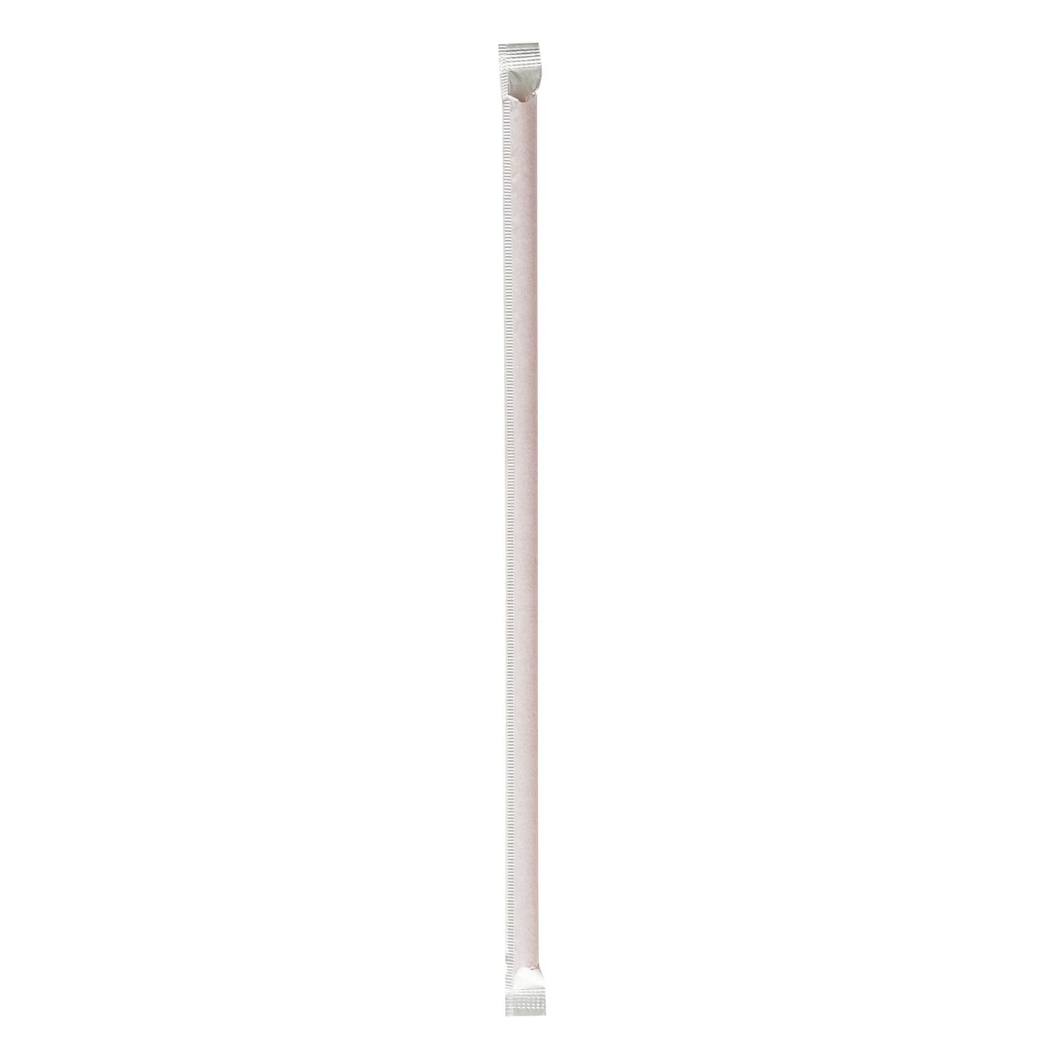 Wrapped Jumbo Straws, 10.25″, Polypropylene, Red, 2,000/Carton