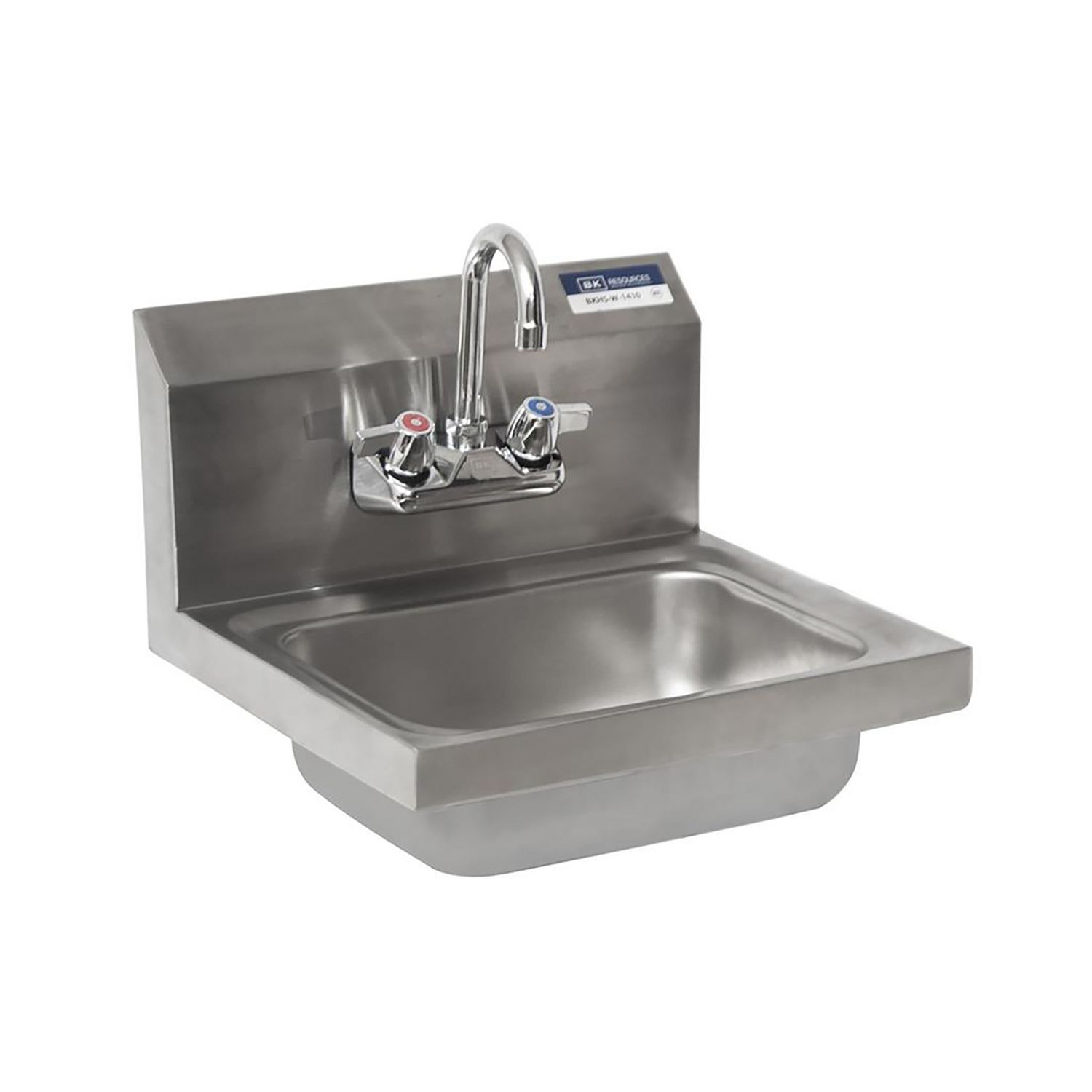 Stainless Steel Hand Sink with Faucet, 14″ l x 10″ w x 5″ d