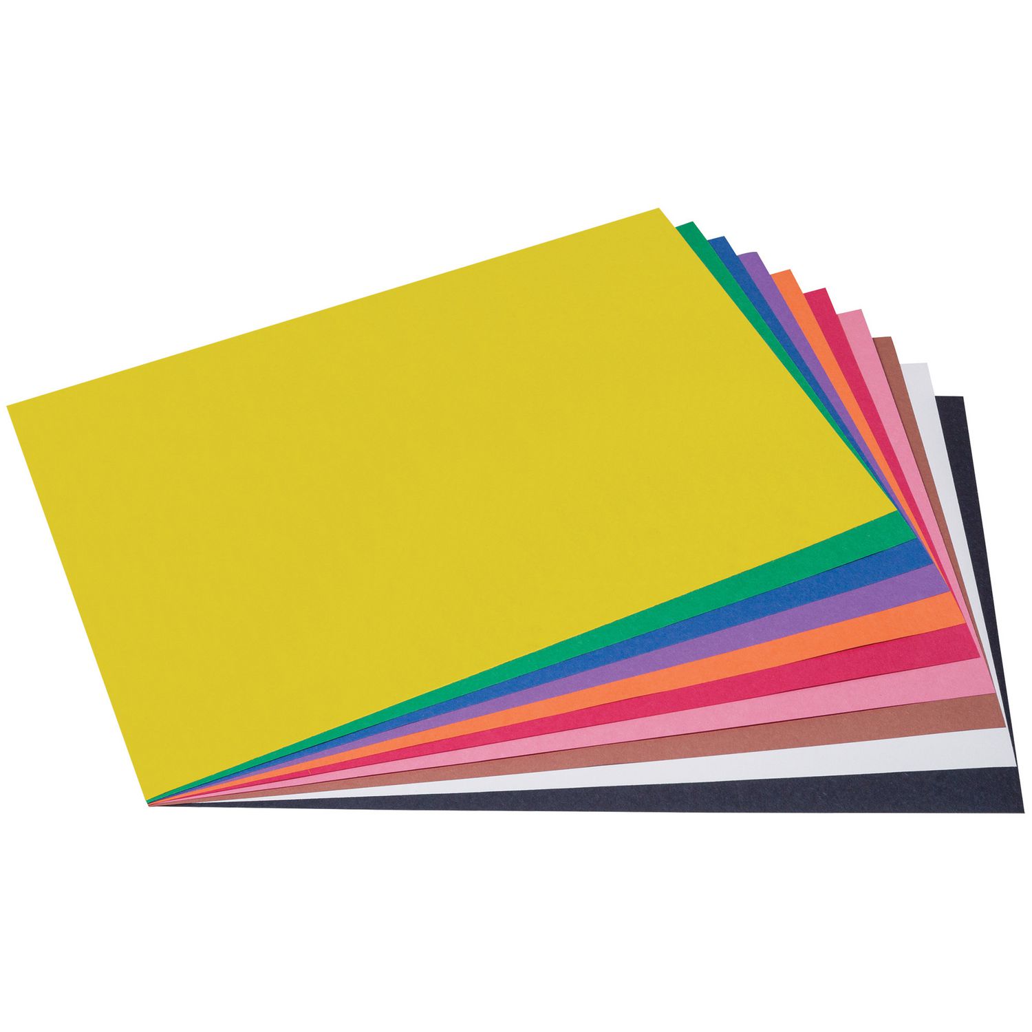 SunWorks Construction Paper, 50 lb Text Weight, 12 x 18, Assorted ...