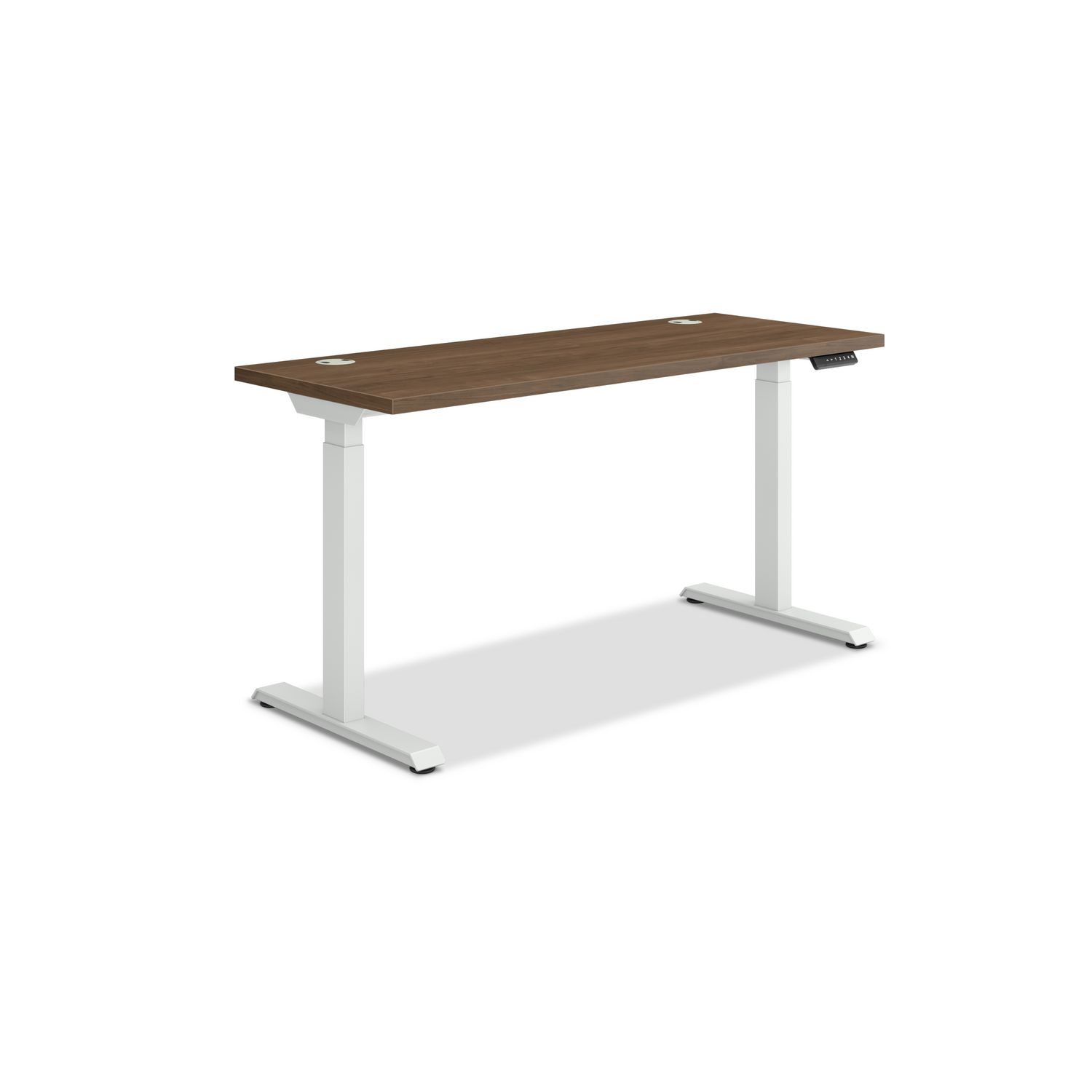 Coordinate Height Adjustable Desk Bundle 2-Stage, 58″ x 22″ x 27.75″ to 47″, PinnacleDesigner White