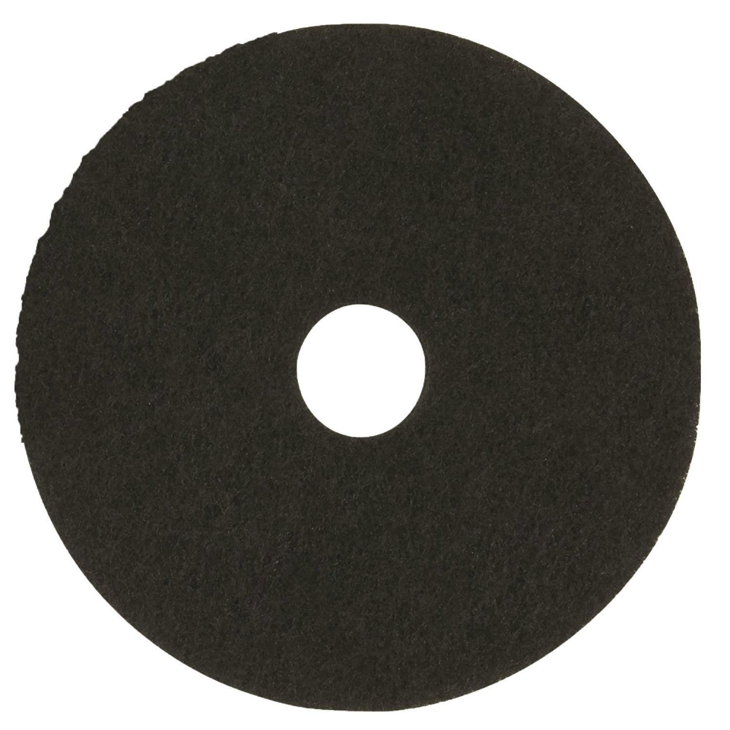 Low-Speed Stripper Floor Pad 7200, 15" Diameter, Black, 5/Carton