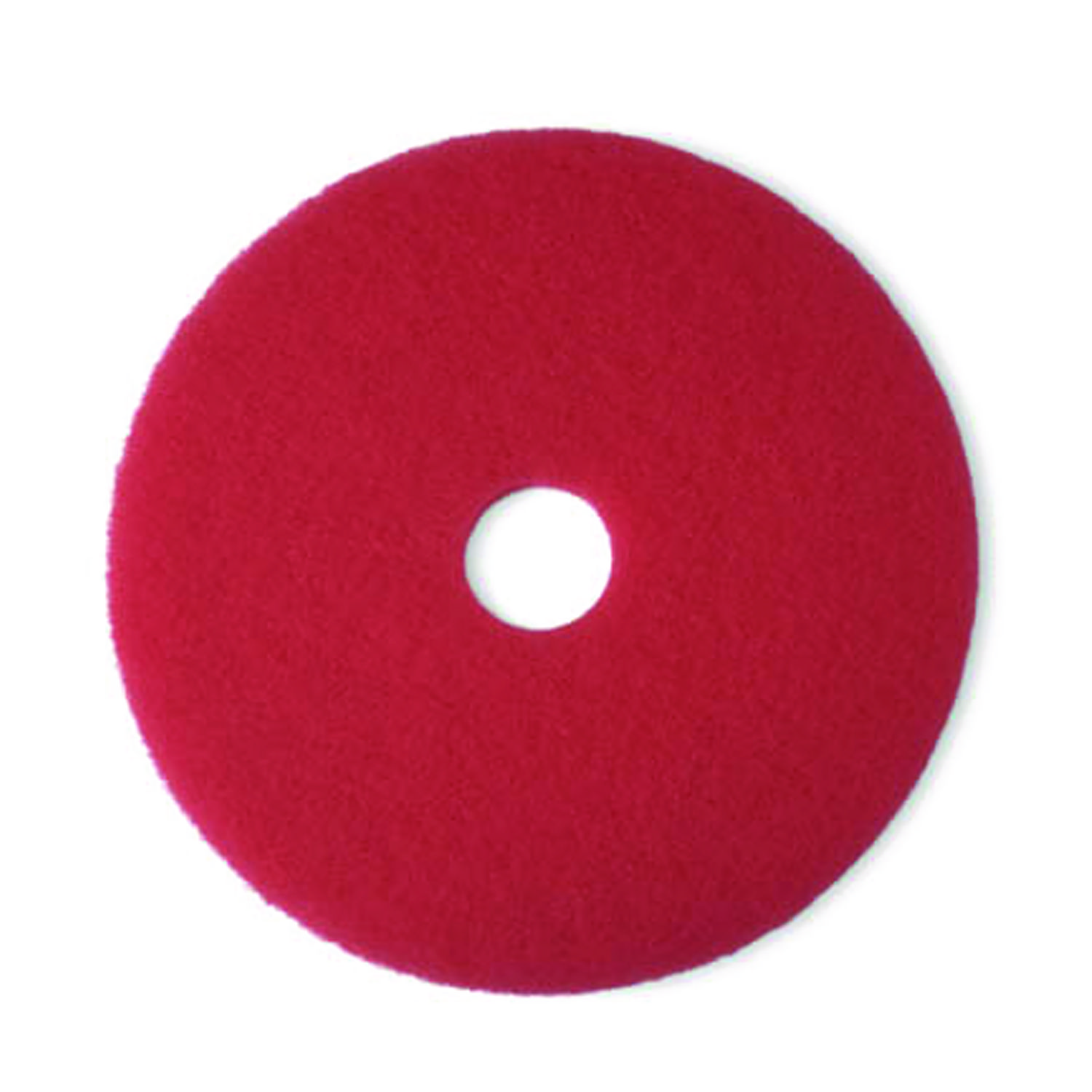 Low-Speed Buffer 5100 Floor Pads, 15" Diameter, Red, 5/Carton