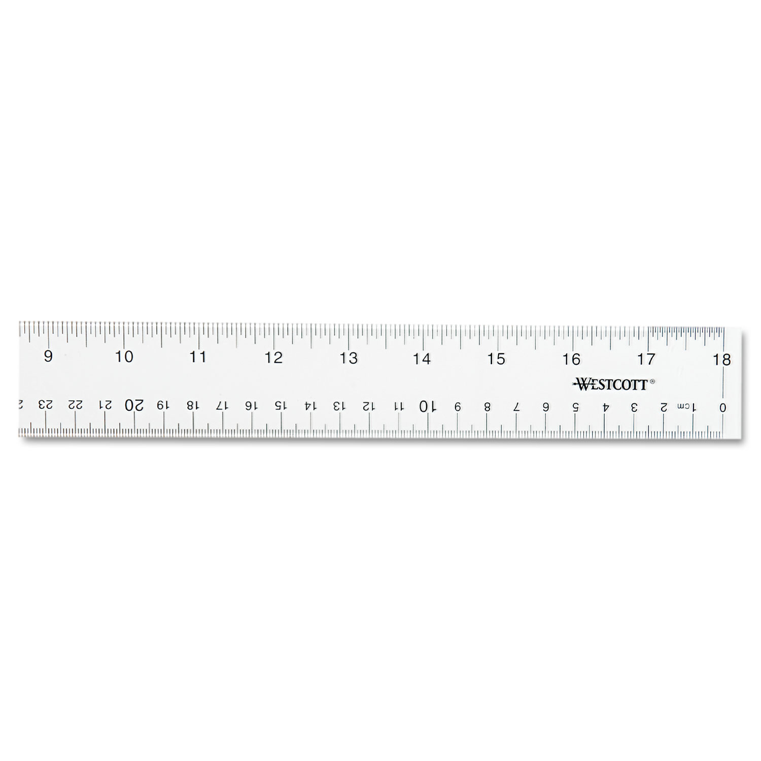 Transparent Plastic Graph Ruler, 45cm or 18in Long - Radiation
