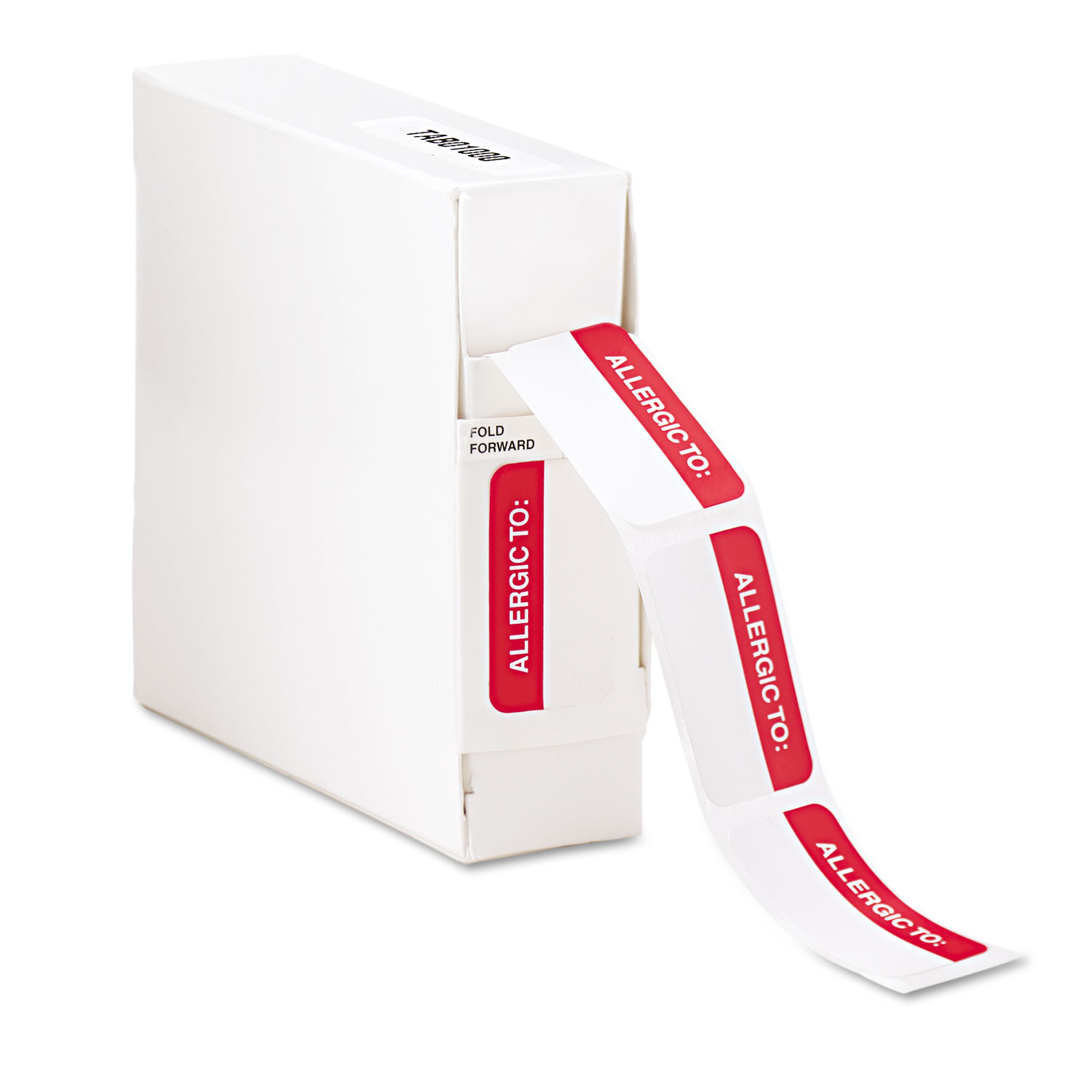 Medical Labels for Allergies, 7/8 x 1-1/2, White, 250/Roll