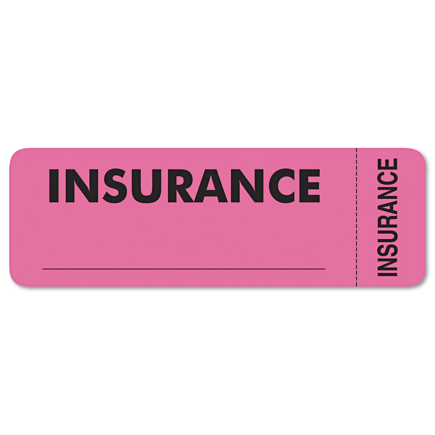 Medical Labels for Insurance, 1 x 3, Fluorescent Pink, 250/Roll