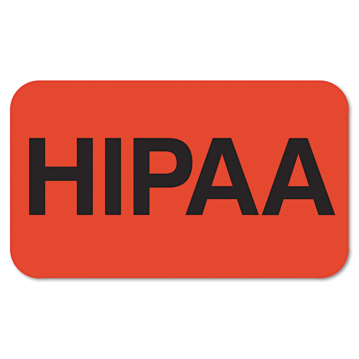 Medical Labels for HIPAA, 7/8 x 1-1/2, Orange, 250/Roll