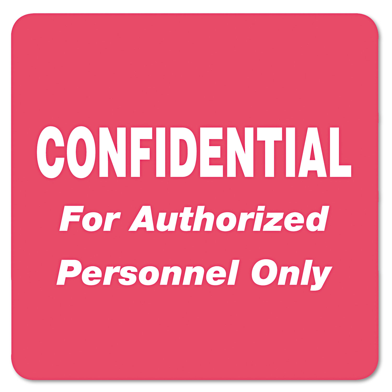  Tabbies 40570 HIPAA Labels, CONFIDENTIAL For Authorized Personnel Only, 2 x 2, Red, 500/Roll (TAB40570) 