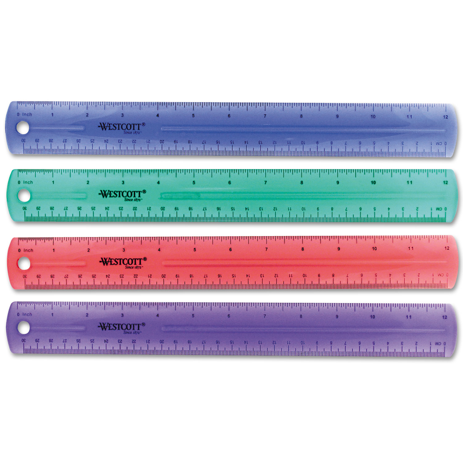 Transparent Shatter-Resistant Plastic Ruler, Standard/Metric, 6 Long,  Clear - mastersupplyonline