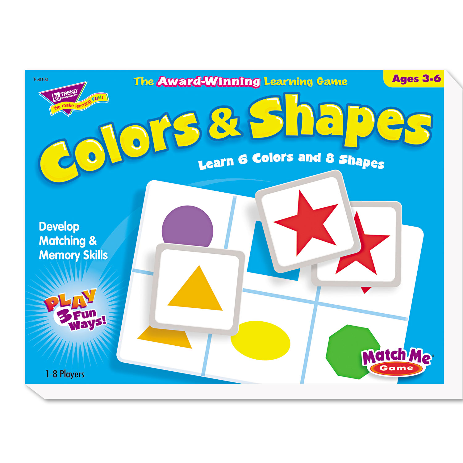 Colors and Shapes Match Me Puzzle Game, Ages 4-7