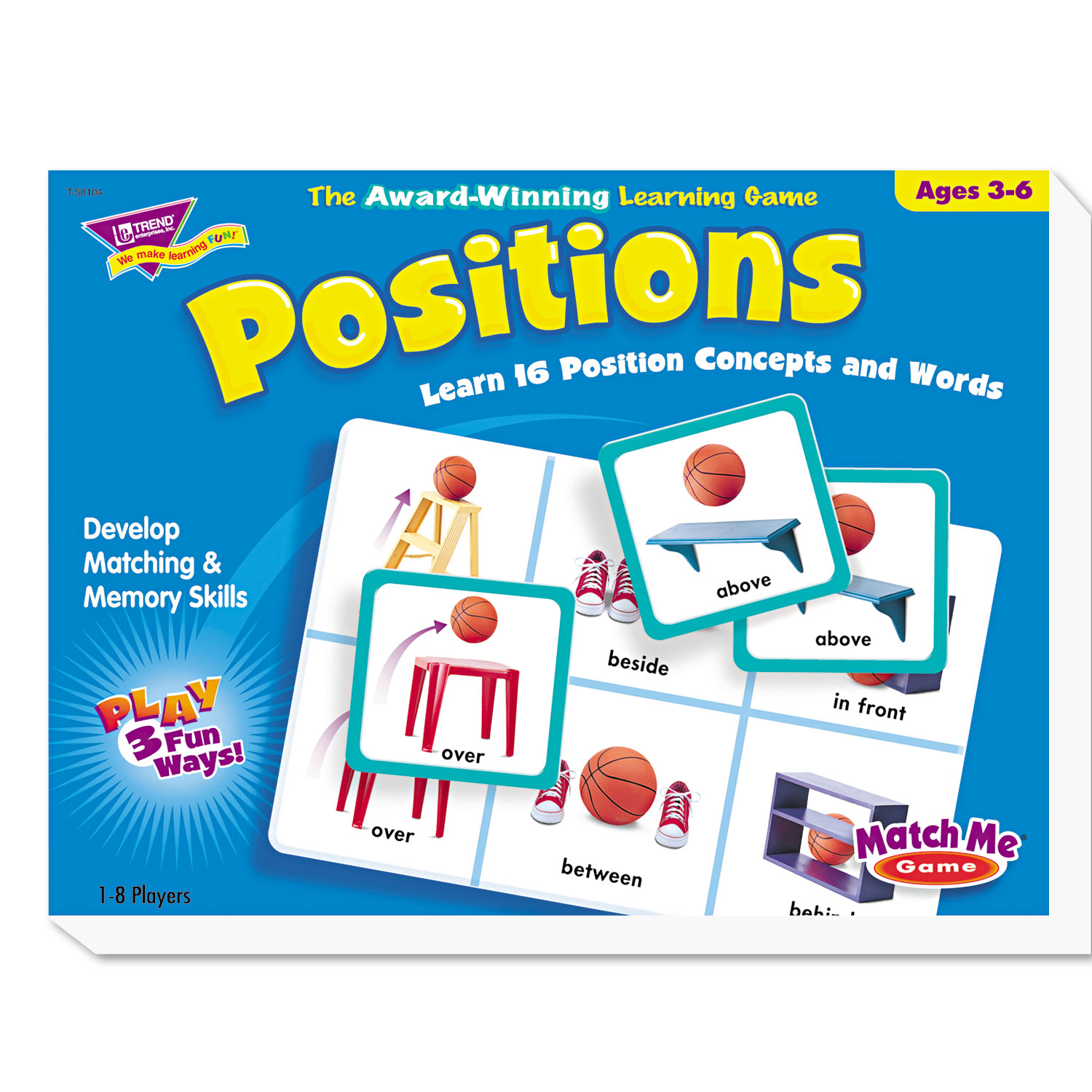 Positions Match Me Puzzle Game, Ages 5-8