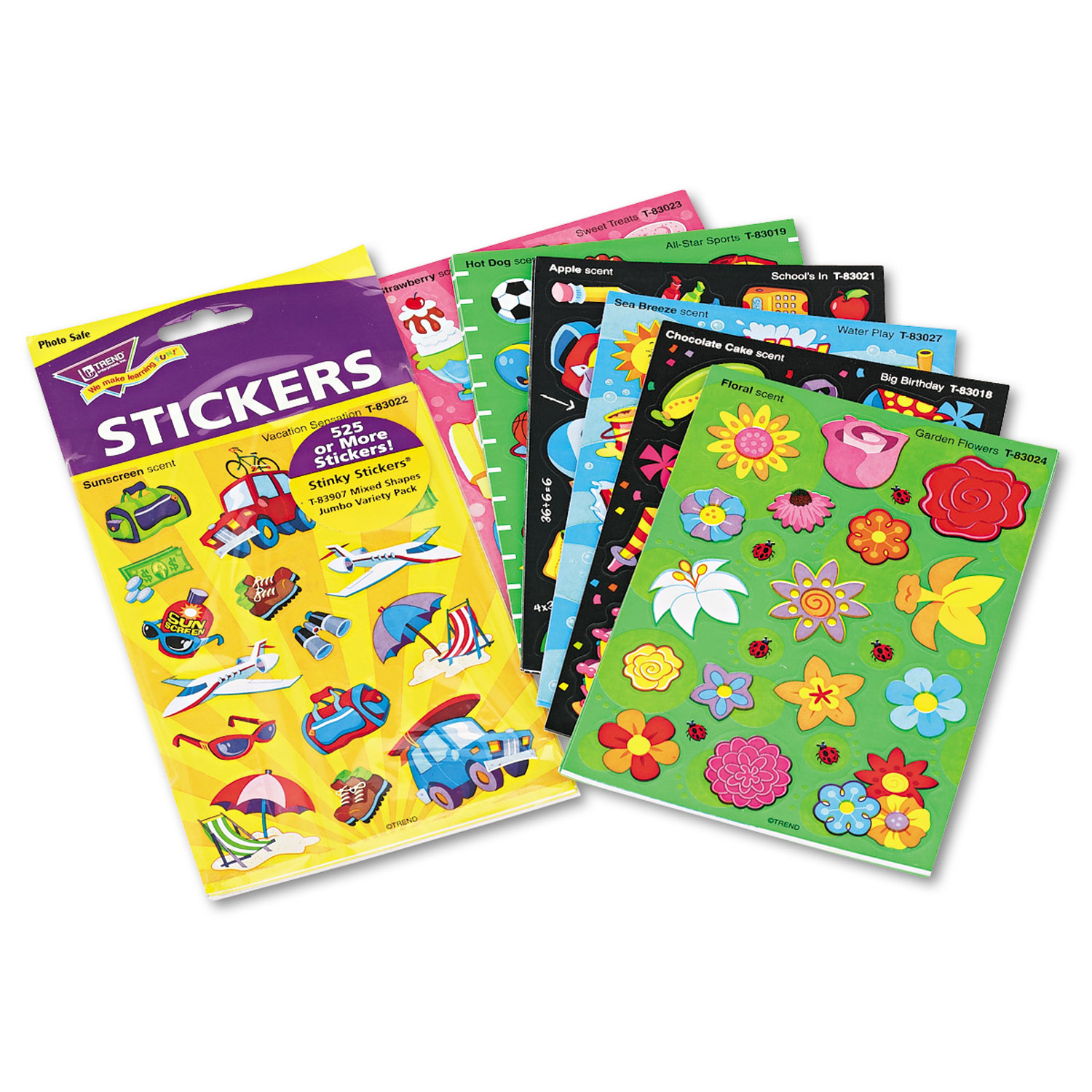  TREND T83907 Stinky Stickers Variety Pack, Good Times, 535/Pack (TEPT83907) 