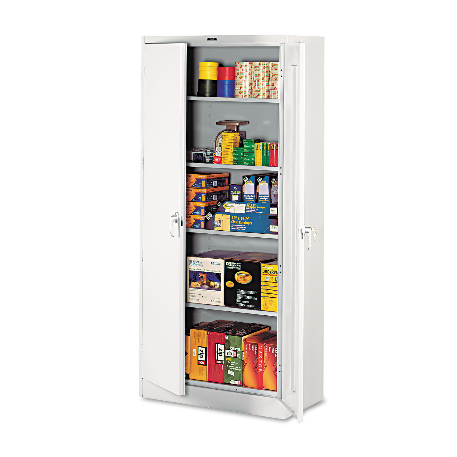 78 High Deluxe Cabinet, 36w x 18d x 78h, Light Gray