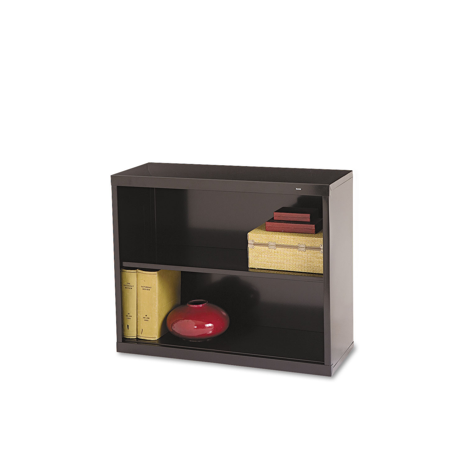 Tennsco B-30BK Metal Bookcase, Two-Shelf, 34-1/2w x 13-1/2d x 28h, Black (TNNB30BK) 
