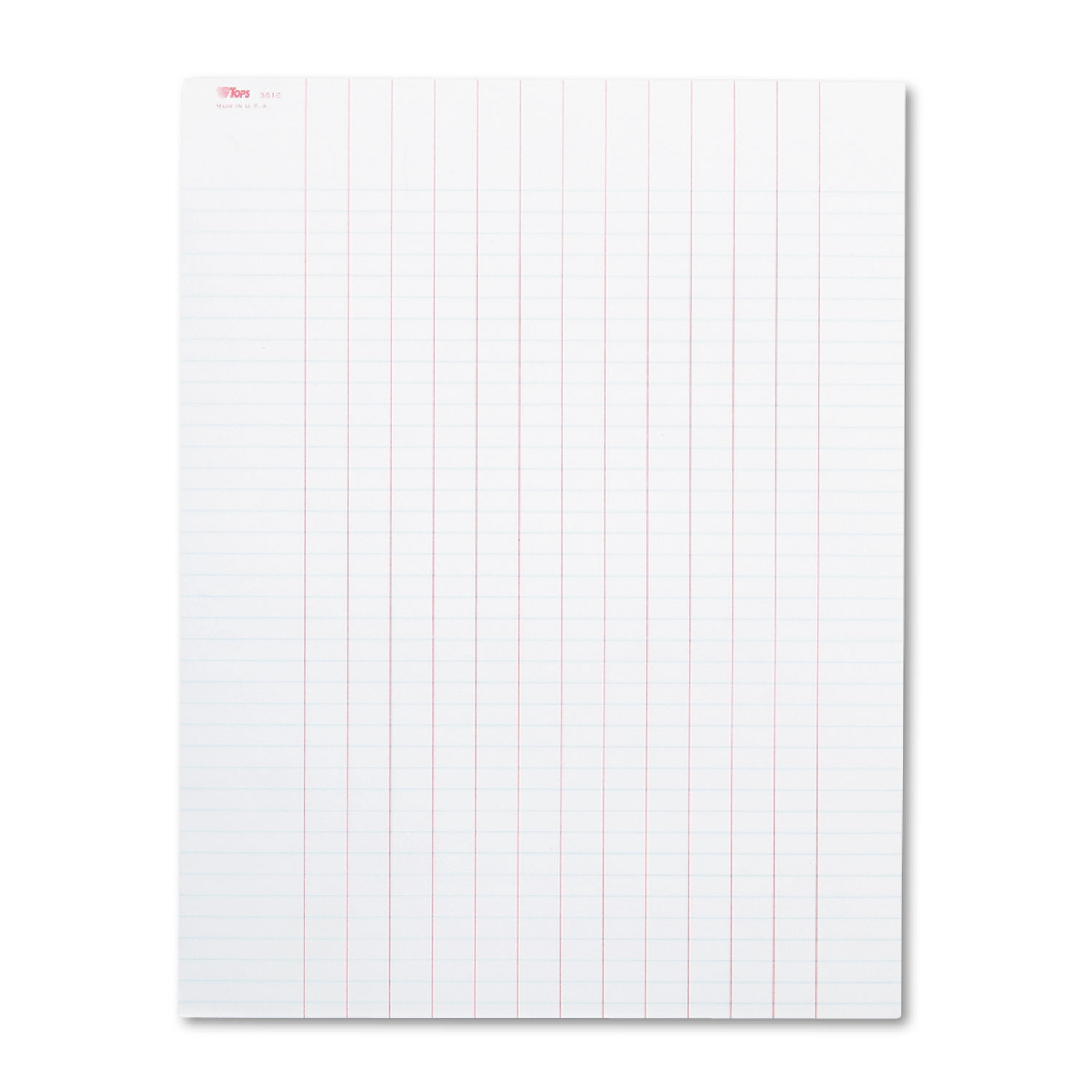 Data Pad with Plain Column Headings, 8 1/2 x 11, White, 50 Sheets