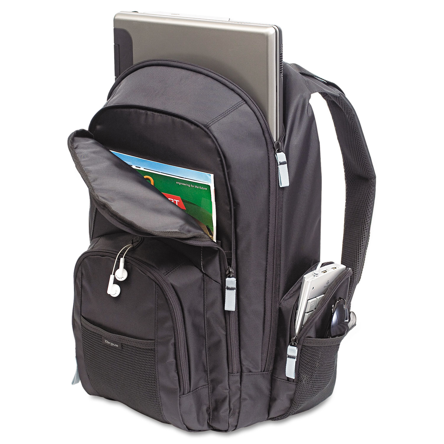 17 Groove Laptop Backpack, Book Storage, Media Pocket, Water Bottle Holders