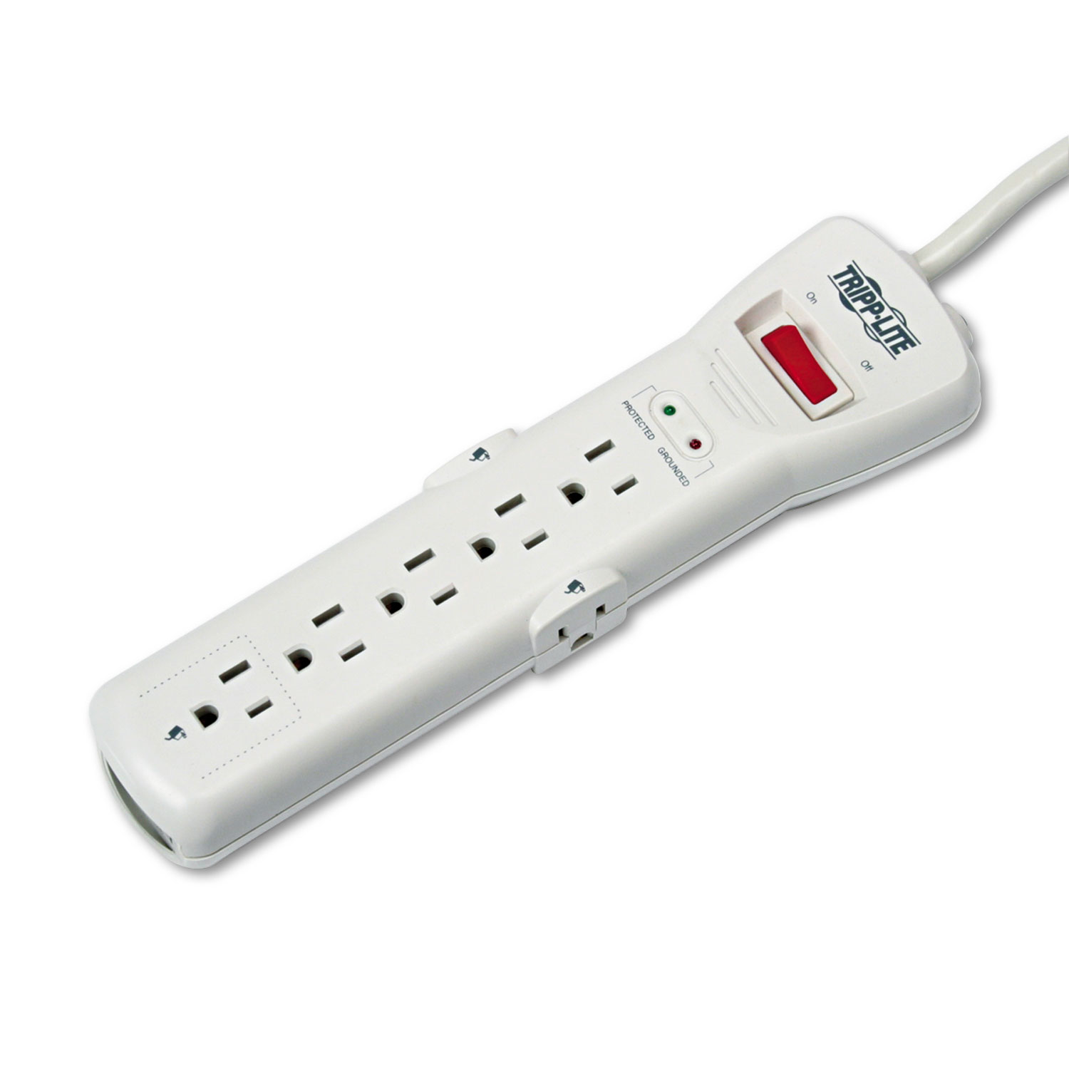  Tripp Lite SUPER7TEL15 Protect It! Surge Protector, 7 Outlets, 15 ft. Cord, 2520 Joules, Light Gray (TRPSUPER7TEL15) 