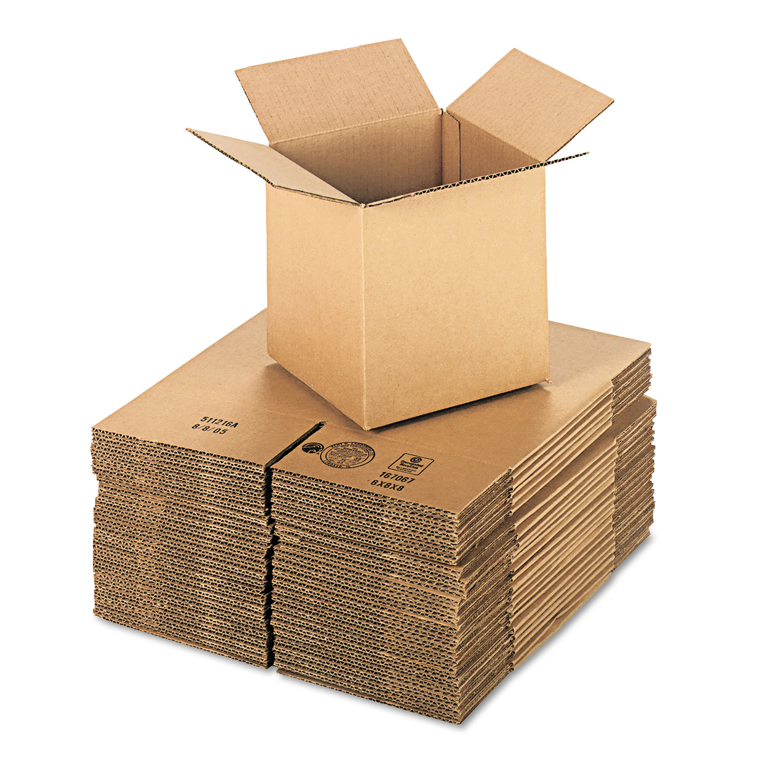 General Supply UFS888 Cubed Fixed-Depth Shipping Boxes, Regular Slotted Container (RSC), 8 x 8 x 8, Brown Kraft, 25/Bundle (UFS888) 