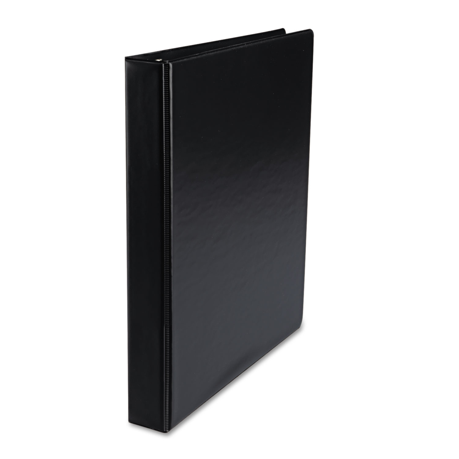 Economy Non-View Round Ring Binder, 1 Capacity, Black, 12/Carton