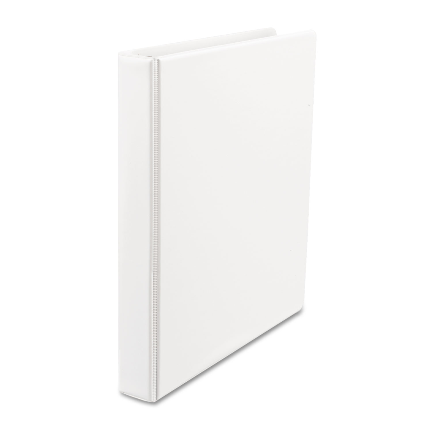 Economy Non-View Round Ring Binder, 1 Capacity, White, 12/Carton