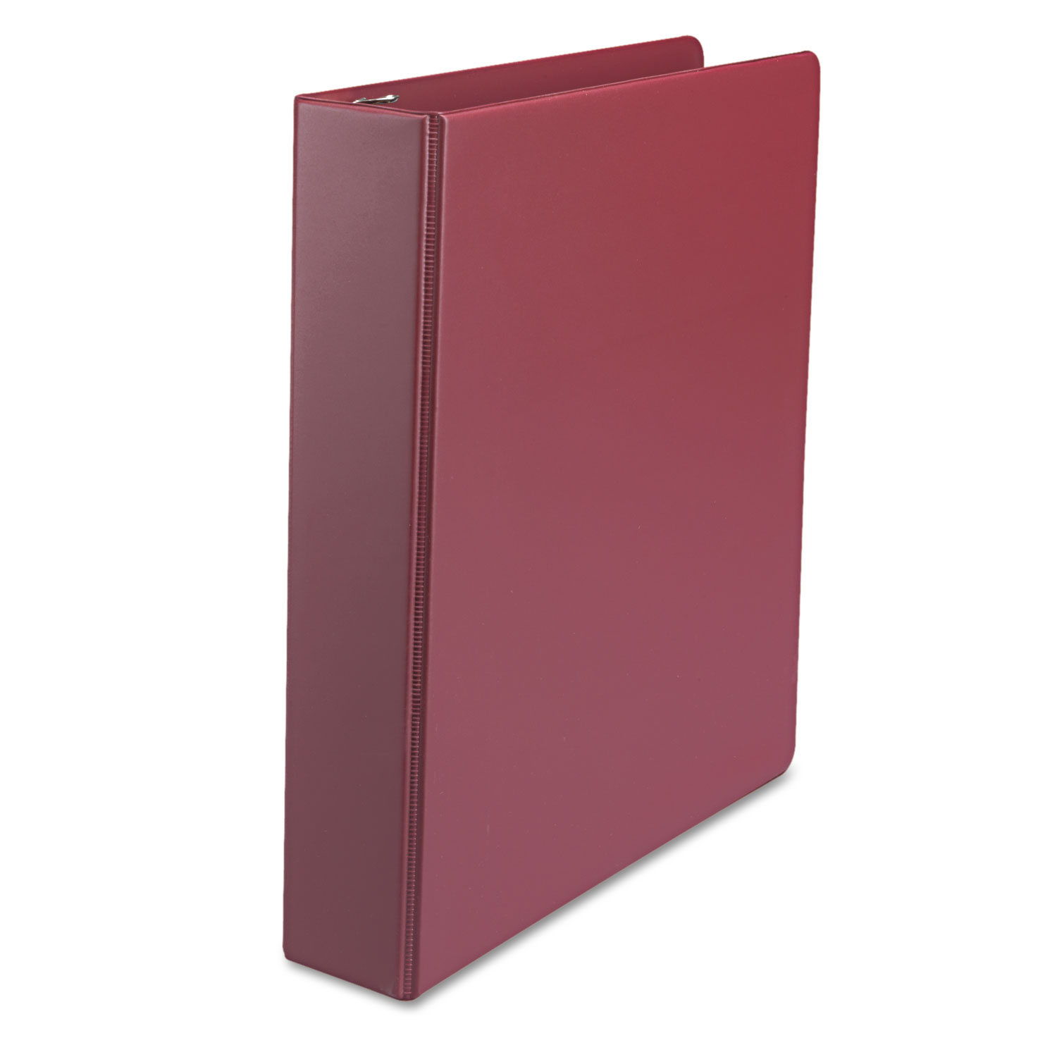 Economy Non-View Round Ring Binder, 1 1/2 Capacity, Burgundy