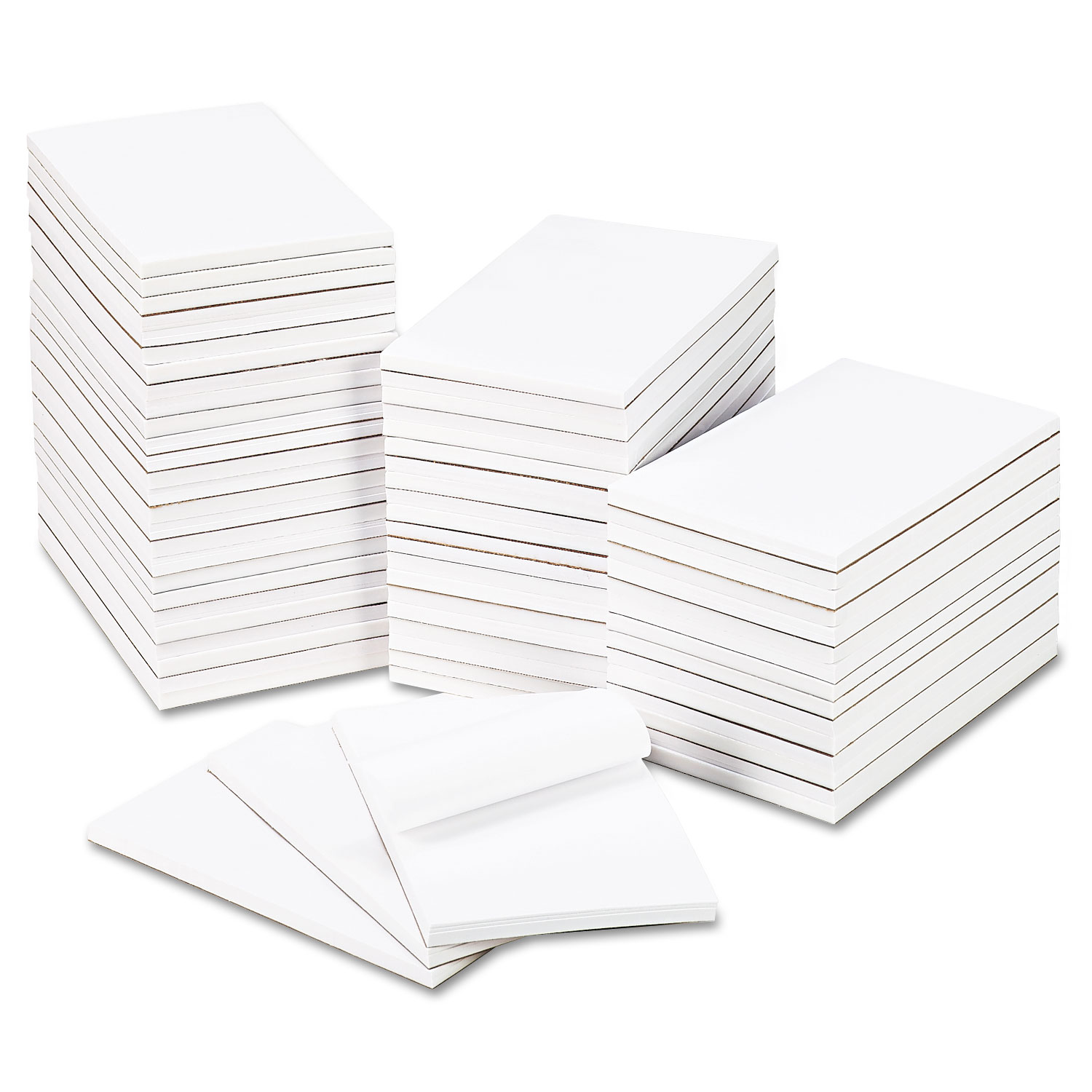 Bulk Scratch Pads, Unruled, 5 x 8, White, 100 Sheet Pads, 64 Pads/Carton