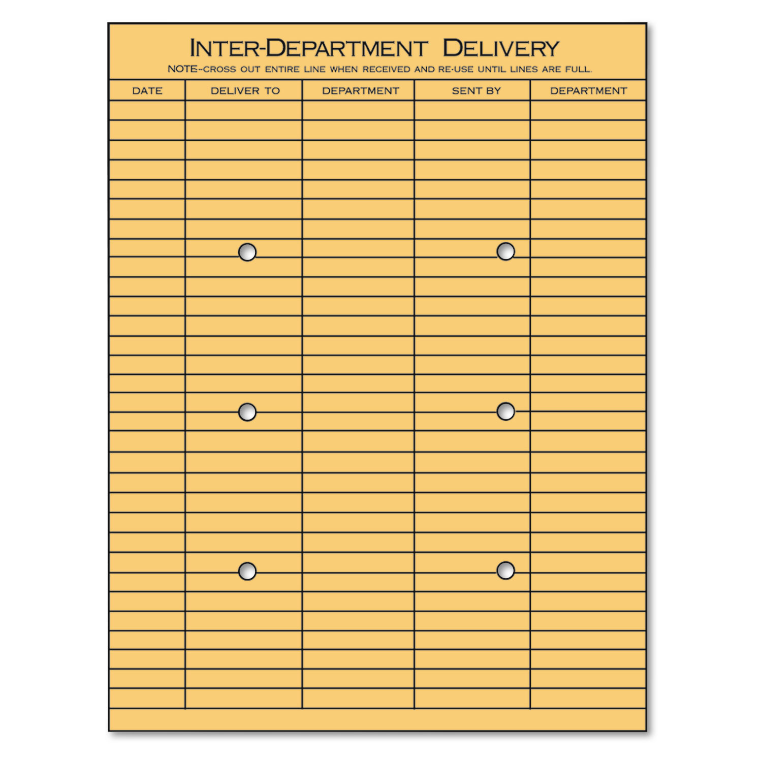  Universal UNV63568 String and Button Interoffice Envelope, #97, Two-Sided Five-Column Format, 10 x 13, Light Brown Kraft, 100/Box (UNV63568) 