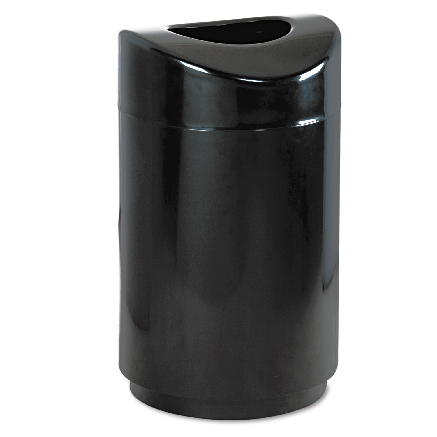  Rubbermaid Commercial FGR2030EPLBK Eclipse Open Top Waste Receptacle, Round, Steel, 30 gal, Black (RCPR2030EBK) 