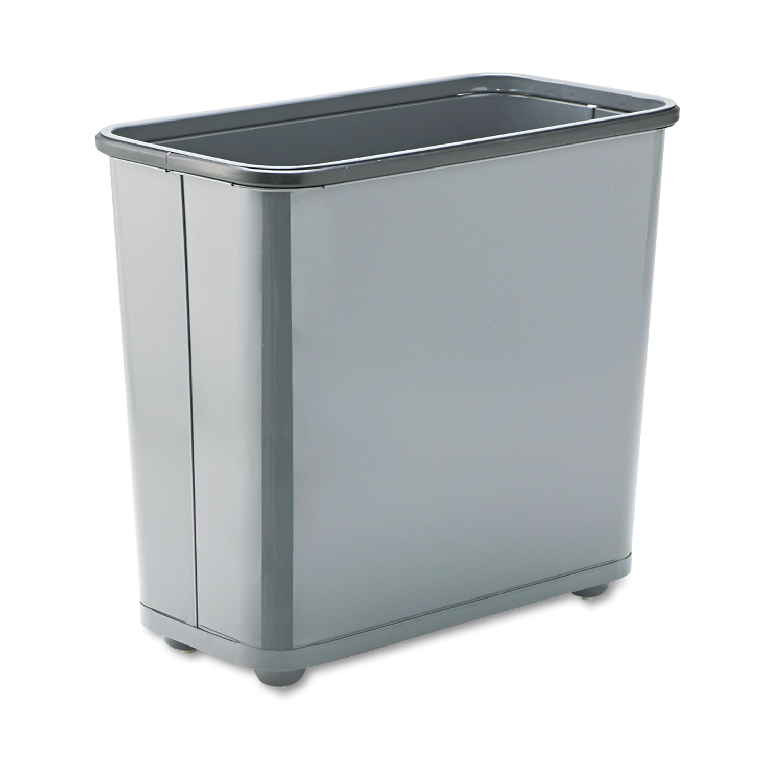  Rubbermaid Commercial FGWB30RGR Fire-Safe Wastebasket, Rectangular, Steel, 7.5 gal, Gray (RCPWB30RGY) 