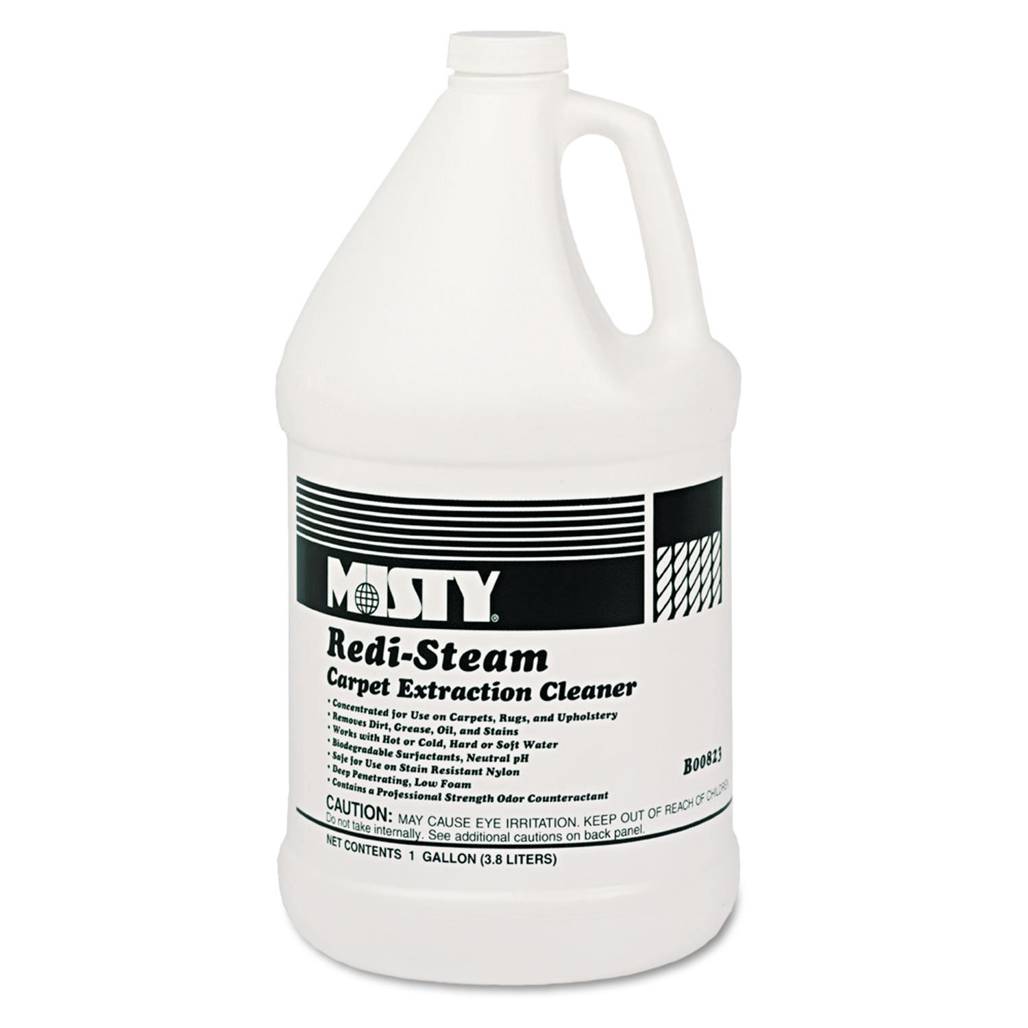  Misty 1038771 Redi-Steam Carpet Cleaner, Pleasant Scent, 1gal Bottle, 4/Carton (AMR1038771) 