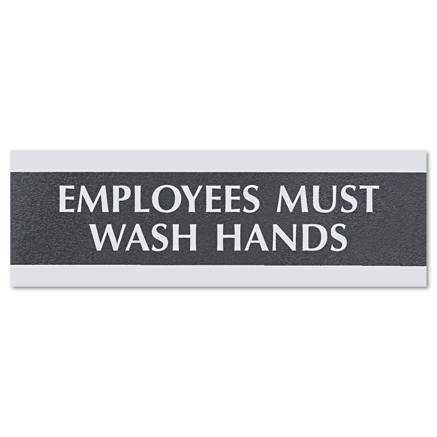  Headline Sign 4782 Century Series Office Sign, Employees Must Wash Hands, 9 x 3 (USS4782) 
