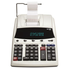 Victor® 1230-4 Fluorescent Display Printing Calculator, Black/Red Print, 3 Lines/Sec