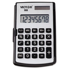 Victor® 908 Portable Pocket/Handheld Calculator, 8-Digit LCD