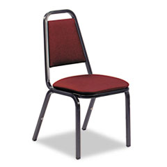 Virco® 8926 Series Vinyl Upholstered Stack Chair, 18w x 22d x 34-1/2h, Wine/Black, 4/CT