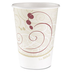 Dart® Paper Hot Cups in Symphony Design, 12 oz, Beige, 50/Pack