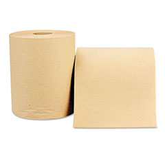 Windsoft® Hardwound Roll, Towels, 1-Ply, 8" x 600 ft, Natural, 12 Rolls/Carton