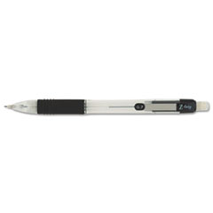 Zebra® Z-Grip Mechanical Pencil, 0.7 mm, HB (#2), Black Lead, Clear/Black Barrel, Dozen