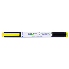 Zebra® Eco Zebrite Double-Ended Highlighter, Chisel/Fine Point, Fluor Yellow, Dozen