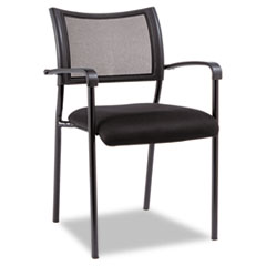 Alera® Eikon Series Stacking Mesh Guest Chair, Black, 2/Carton