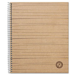 Universal® Deluxe Sugarcane Based Notebooks, 1 Subject, Medium/College Rule, Brown Cover, 11 x 8.5, 100 Sheets