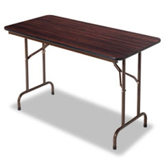 Alera® Wood Folding Table, Rectangular, 48w x 24d x 29h, Mahogany