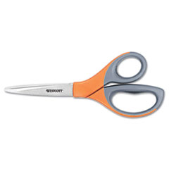 Westcott® Elite Series Stainless Steel Shears, 8" Long, 3.5" Cut Length, Orange Straight Handle
