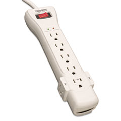 Tripp Lite Protect It! Surge Protector, 7 Outlets, 7 ft Cord, 2160 Joules, Light Gray